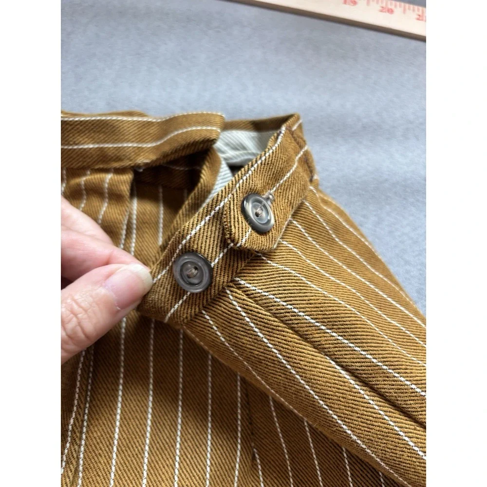 Vintage 70s Lane Bryant Pinstripe High Rise Bermuda Short S Twee Preppy Academia